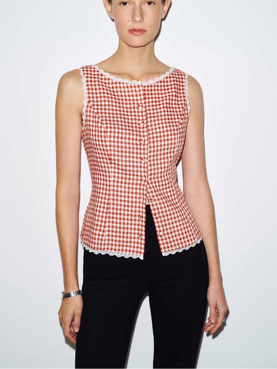Reformation Tops - Reformation Amela Linen Top, US2 4 6